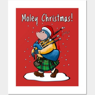 The Scottish Mole Of Kintyre Wishes You Merry Christmas! Posters and Art